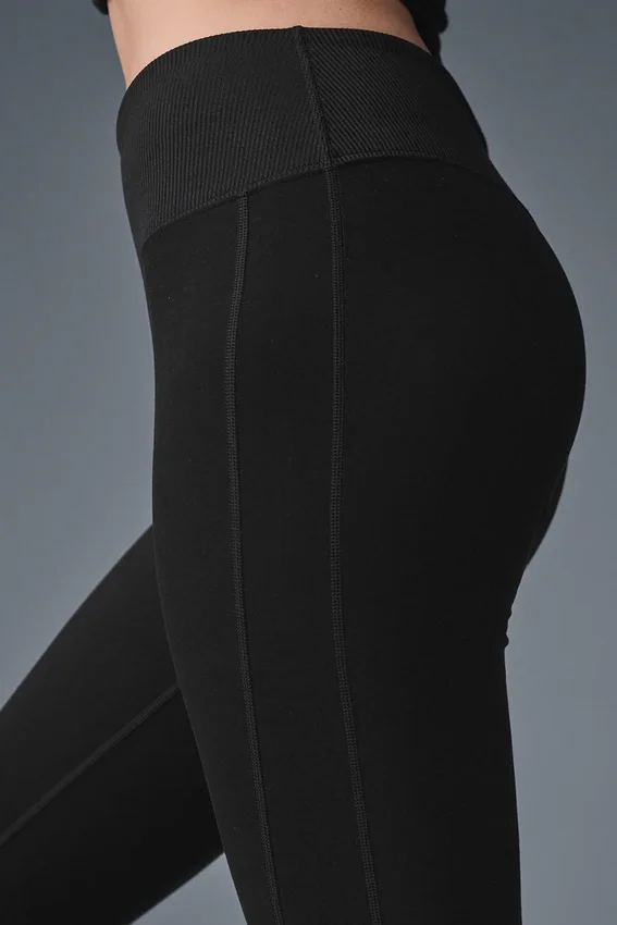 High-Waist Alosoft Lounge Legging – svarta
