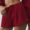 High-Waist Bomullsshorts – Real Deal – Summer Romance Red