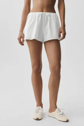 High-Waist Bomullsshorts Real Deal – White