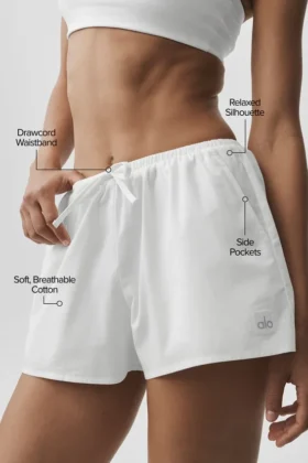 High-Waist Bomullsshorts Real Deal – White