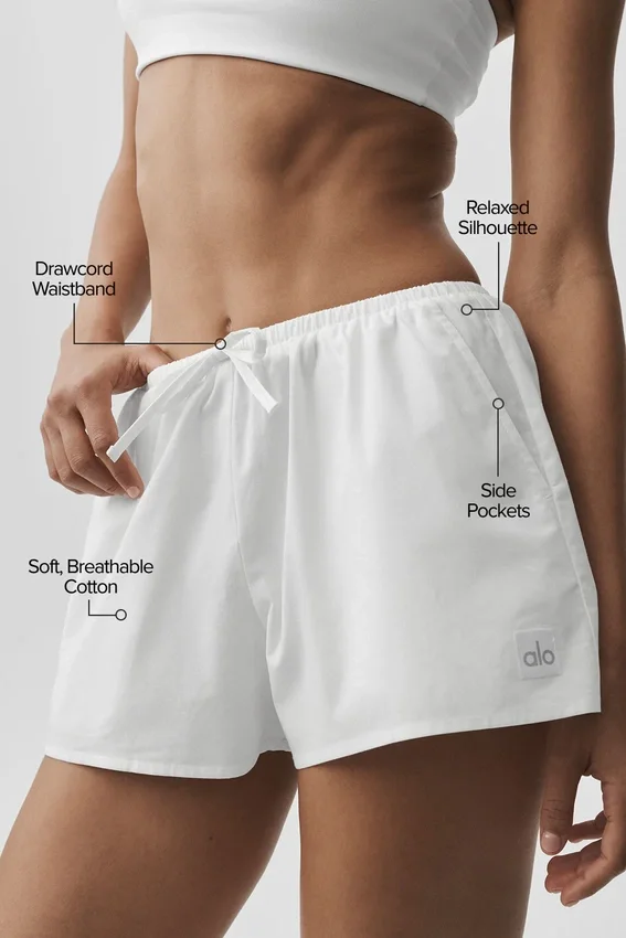 High-Waist Bomullsshorts Real Deal – White