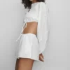 High-Waist Bomullsshorts Real Deal – White