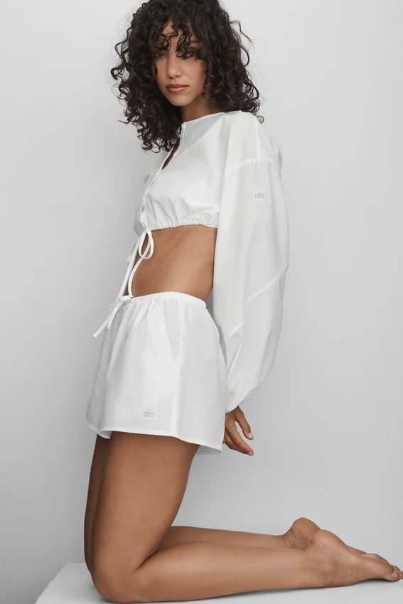 High-Waist Bomullsshorts Real Deal – White