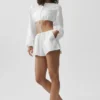 High-Waist Bomullsshorts Real Deal – White