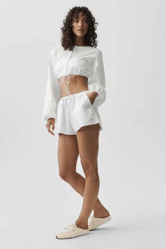 High-Waist Bomullsshorts Real Deal – White