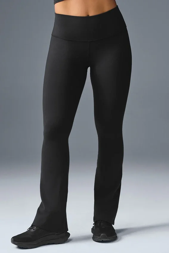 High-Waist bootcut-leggings – svart