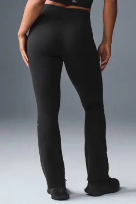 High-Waist bootcut-leggings – svart