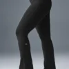 High-Waist bootcut-leggings – svart