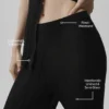 High-Waist-byxor med raka ben – svarta