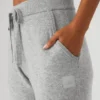 High-Waist Cashmere Jet Set-byxor – Dove Grey Heather