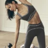 High-Waist Heart Throb Legging – Antracit/Vit
