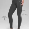 High-Waist Heart Throb Legging – Antracit/Vit
