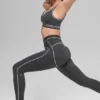 High-Waist Heart Throb Legging – Antracit/Vit