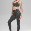 High-Waist Heart Throb Legging – Antracit/Vit