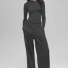 High-Waist Mjukisbyxor – Anthracite