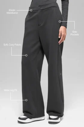 High-Waist Mjukisbyxor – Anthracite
