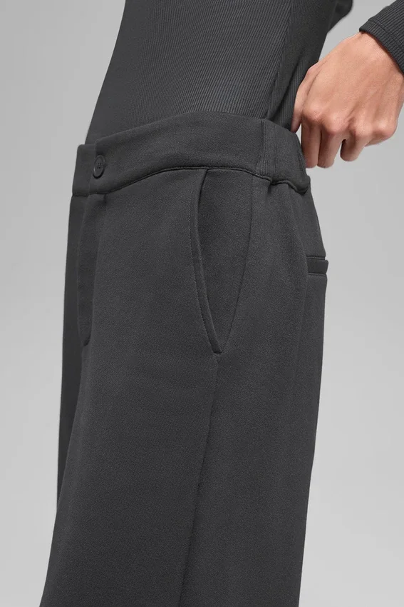 High-Waist Mjukisbyxor – Anthracite