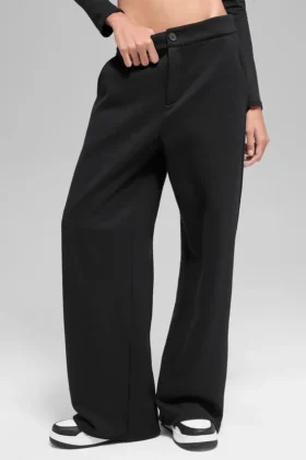 High-Waist Mjukisbyxor – Svart