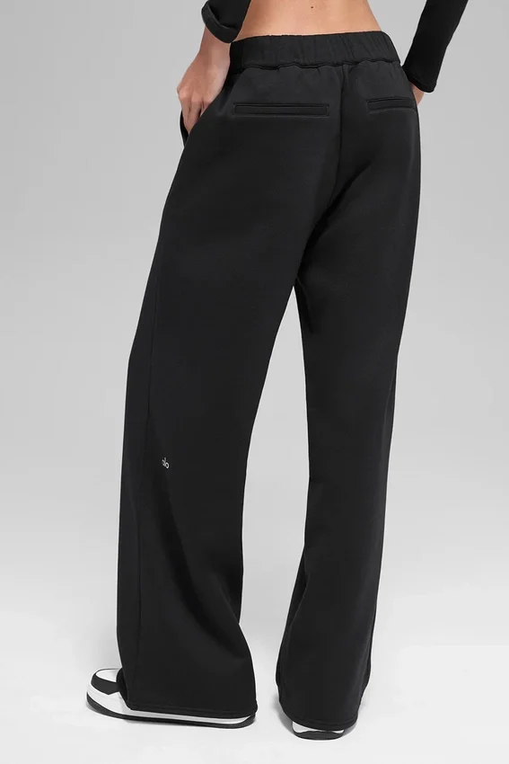 High-Waist Mjukisbyxor – Svart