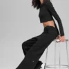 High-Waist Mjukisbyxor – Svart