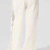 High-Waist Origin-träningsbyxor med vida ben – elfenben