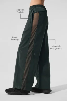 High-Waist Origin-träningsbyxor med vida ben – kolgrå