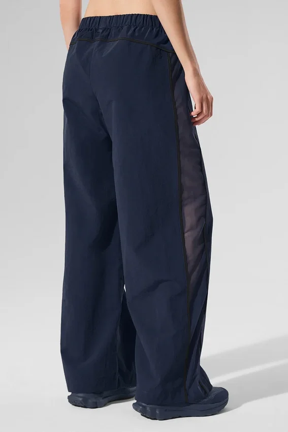 High-Waist Origin Wide Leg Track Pant – marinblå/svart