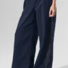 High-Waist Origin Wide Leg Track Pant – marinblå/svart