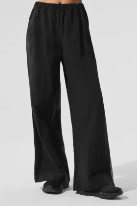 High-Waist Origin Wide Leg Track Pant – svart