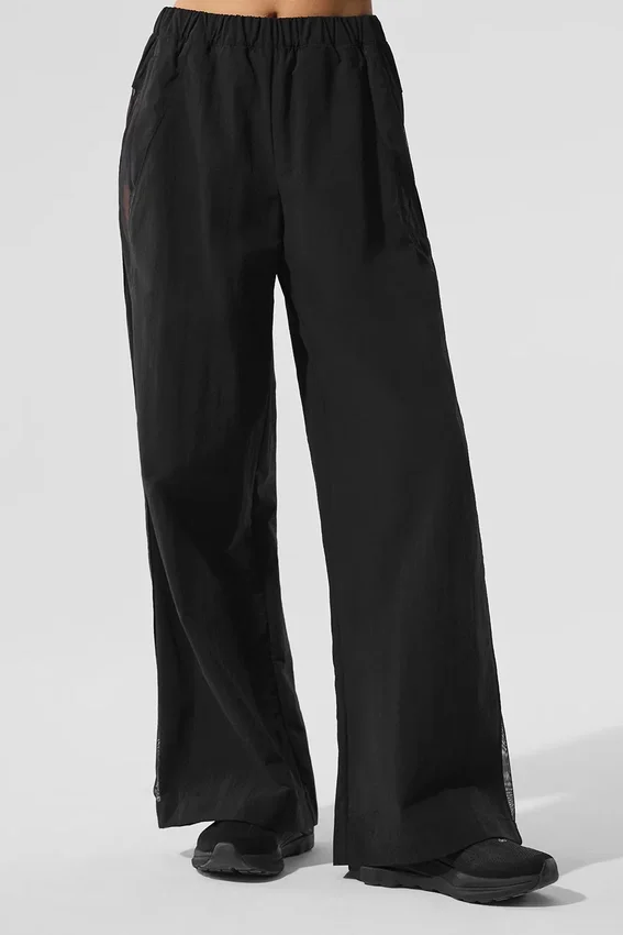 High-Waist Origin Wide Leg Track Pant – svart