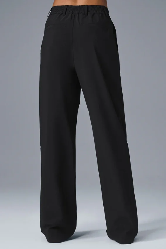 High-Waist Pursuit Trouser (Long) – svarta