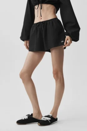 High-Waist Real Deal Shorts i bomull – Svart