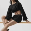 High-Waist Real Deal Shorts i bomull – Svart