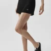 High-Waist-shorts i tröjstickat – svart