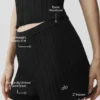 High-Waist-shorts i tröjstickat – svart