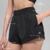 High-Waist Socialite Shorts – svart