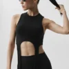 Hälsa Rib Flaunt Tank – Svart