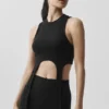 Hälsa Rib Flaunt Tank – Svart