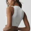Hälsa Rib Flaunt Tank – Vit