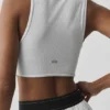 Hälsa Rib Flaunt Tank – Vit