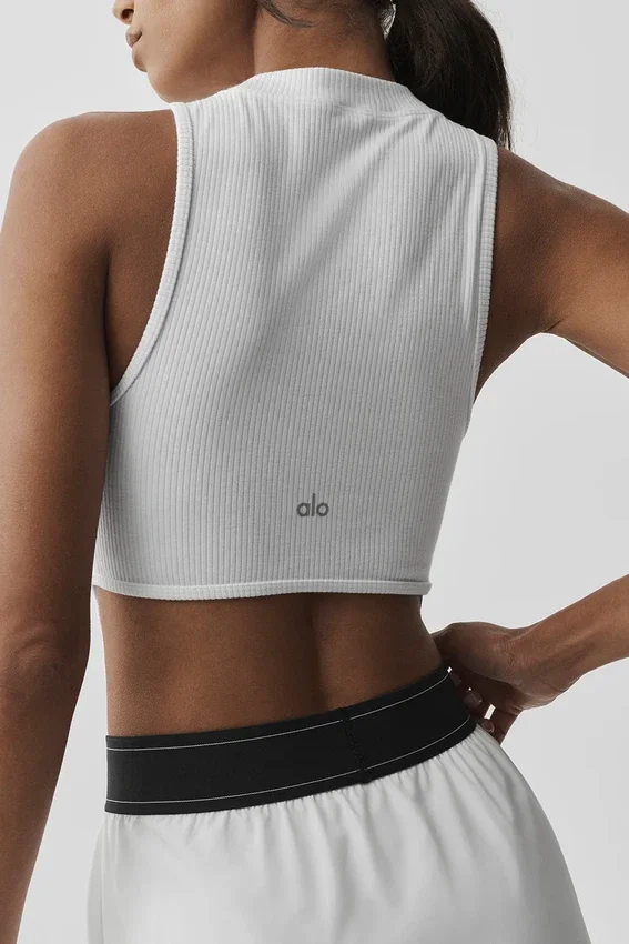 Hälsa Rib Flaunt Tank – Vit
