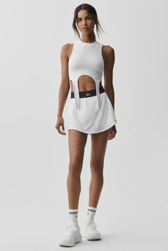 Hälsa Rib Flaunt Tank – Vit