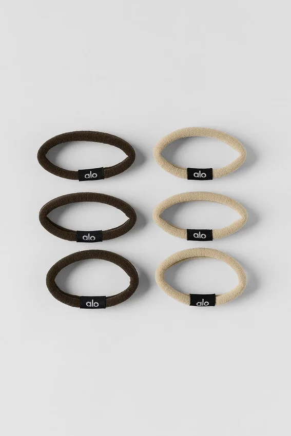 Hårsnoddar som inte trasslar sig (6-pack) – Beige/Espresso