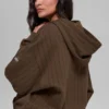 Huvtröja med randmönster – Espresso-randmönster