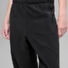 Joggingbyxor i polarfleece med High-Waist-design – svart