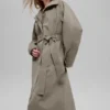 Journey-trenchcoat – ljus kakao