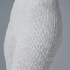 Kashmir-byxor med High-Waist och fluffig våffelstruktur – Athletic Heather Grey