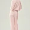 Kashmir-byxor med High-Waist och raka ben i modellen Northstar – Frosted Pink