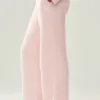 Kashmir-byxor med High-Waist och raka ben i modellen Northstar – Frosted Pink
