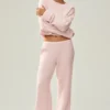 Kashmir-byxor med High-Waist och raka ben i modellen Northstar – Frosted Pink